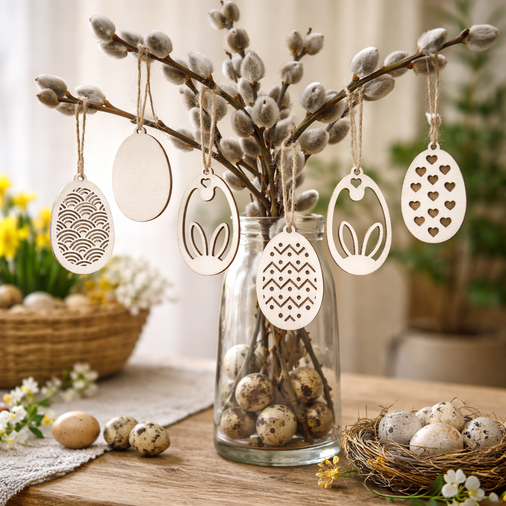 Ostereieraufhänger aus Holz