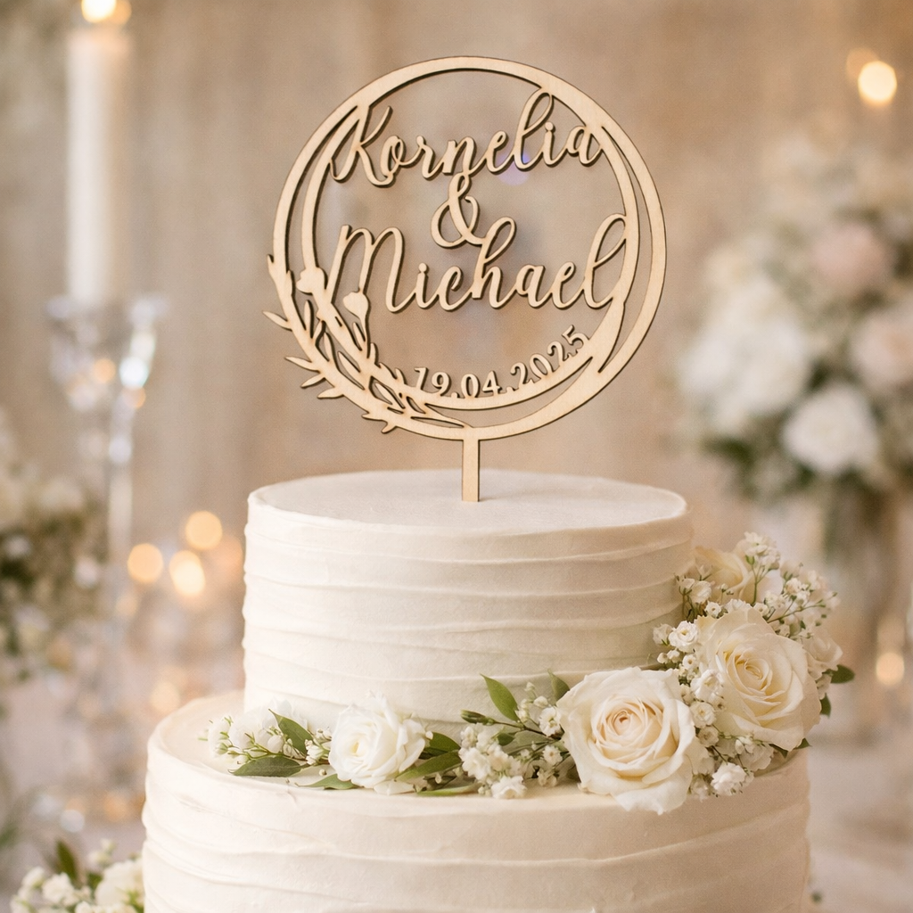 Cake Topper Hochzeit, personalisiert