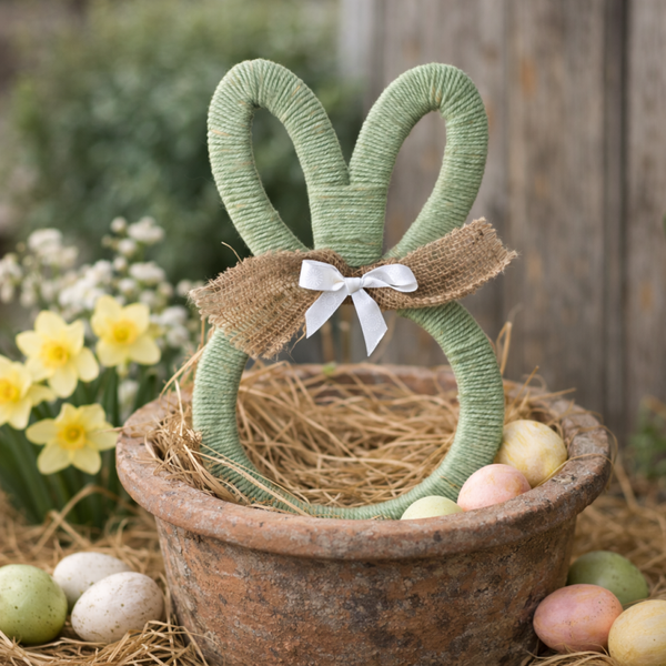 Handgemachter Osterkranz im Hasen-Design – Frühlingsdeko