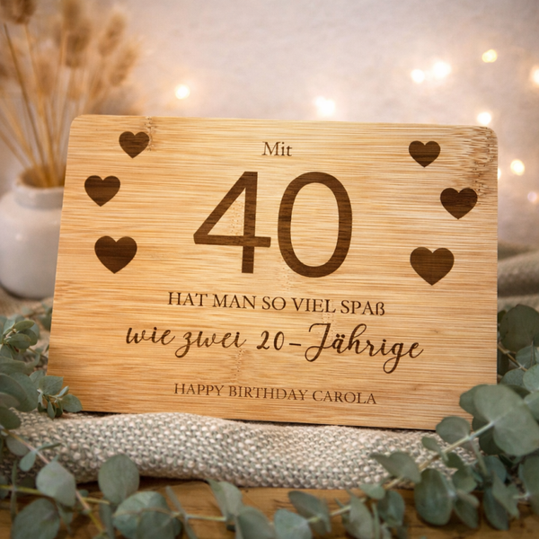 Frühstücksbrett "40", personalisiert