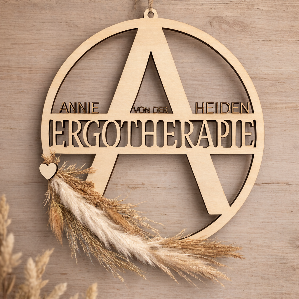 Personalisiertes Holzschild mit Namen – individuell gestaltbar | Pappelsperrholz