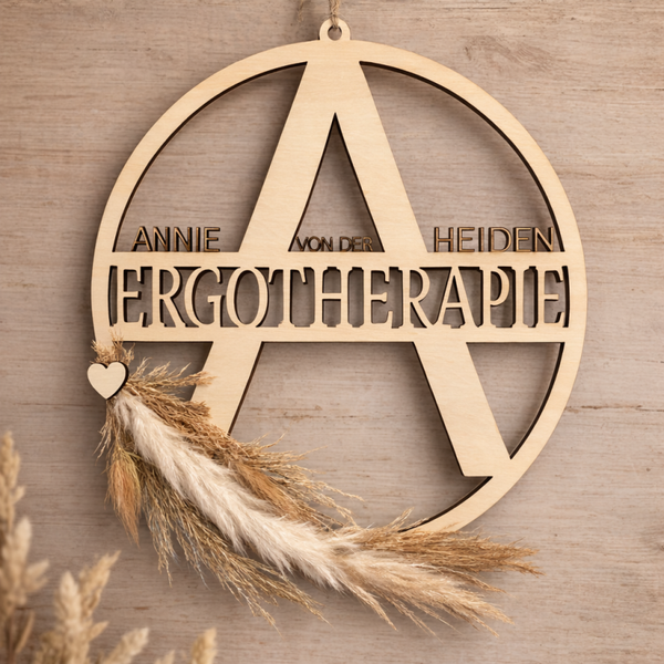 Personalisiertes Holzschild mit Namen – individuell gestaltbar | Pappelsperrholz