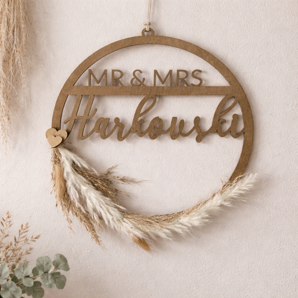 Personalisierter Hochzeitsring „Mr & Mrs“ – stilvolle Deko für euren großen Tag