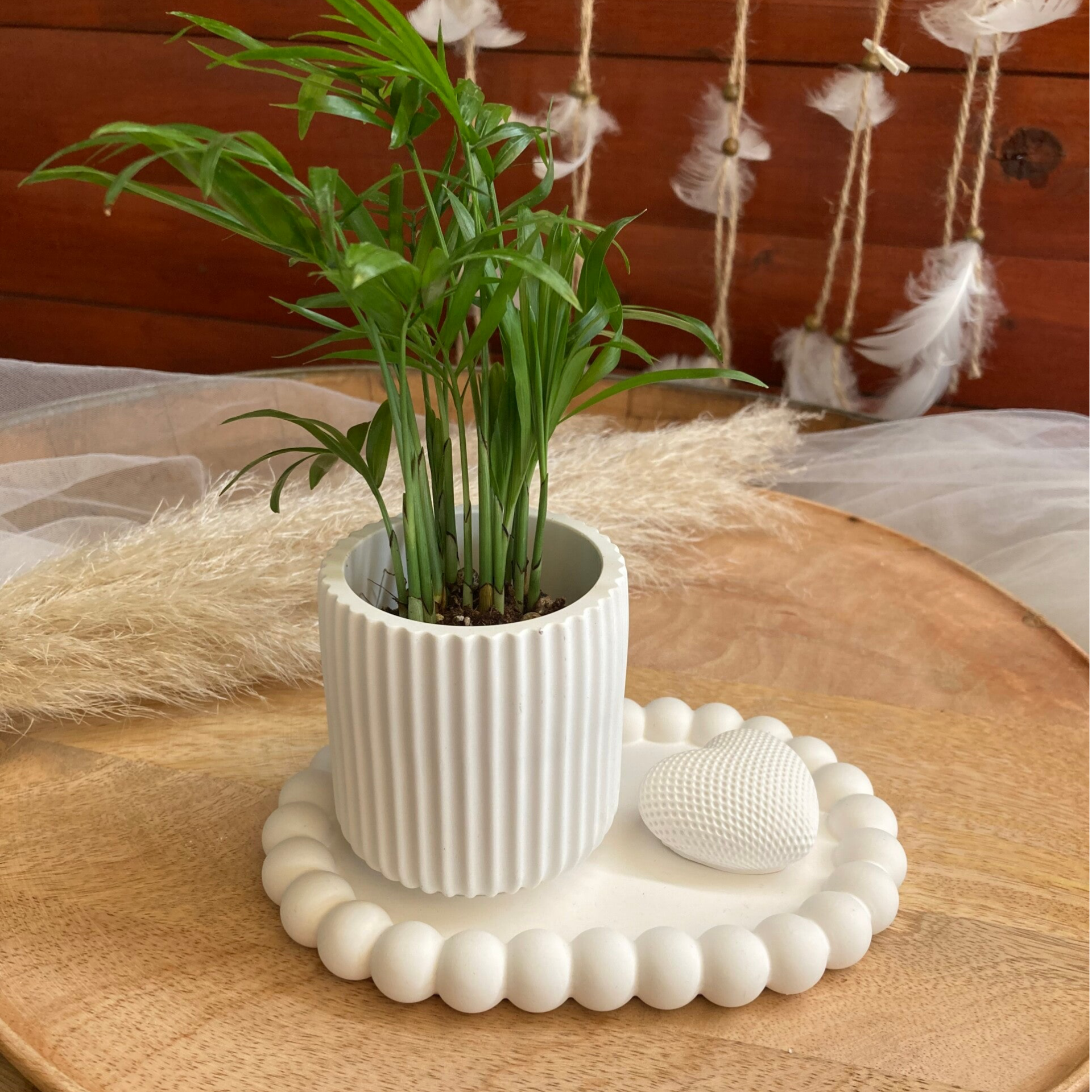 Herzstück – Deko-Set mit Pflanze & Liebe