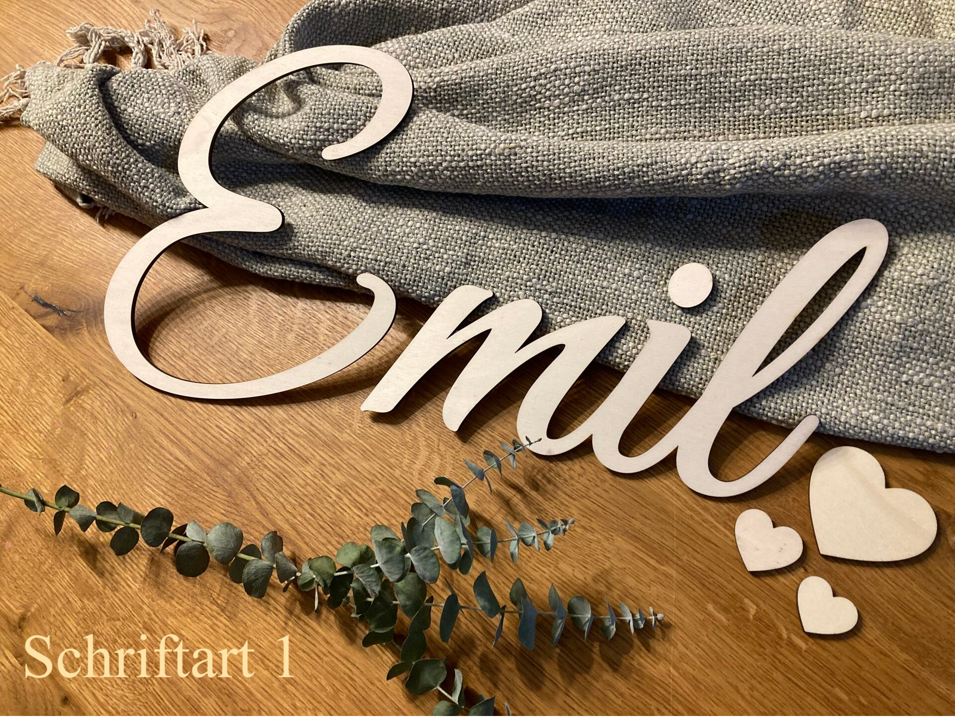 Schriftzug, personalisiert