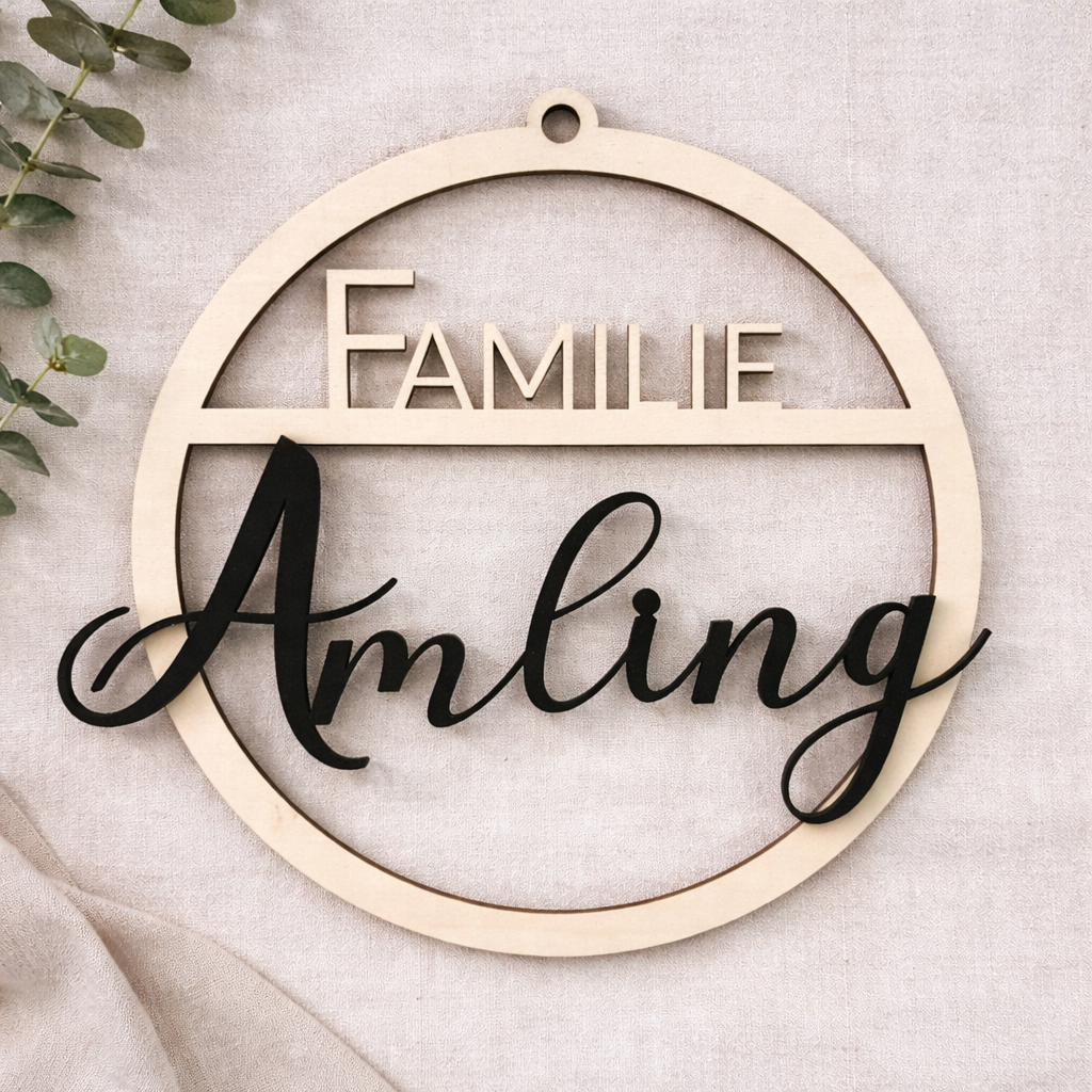 Familienschild "Amling", personalisiert