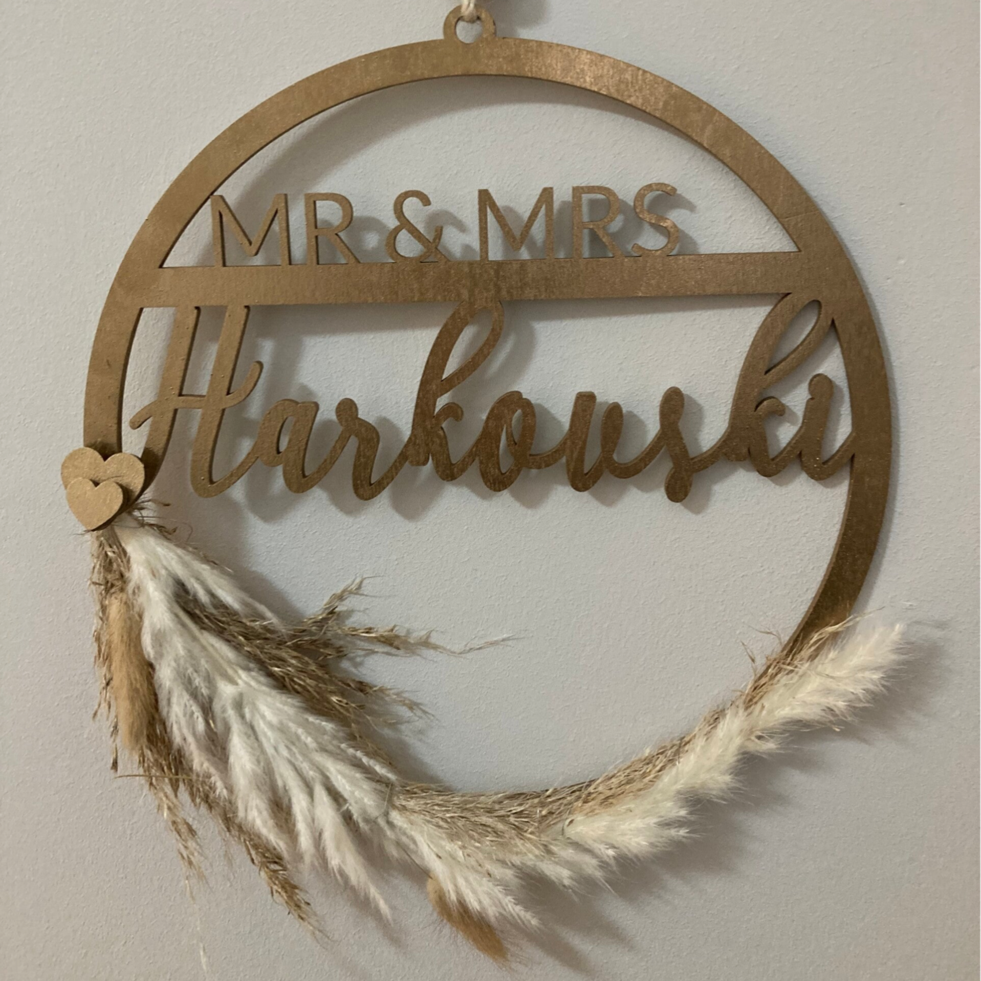 Personalisierter Hochzeitsring „Mr & Mrs“ – stilvolle Deko für euren großen Tag