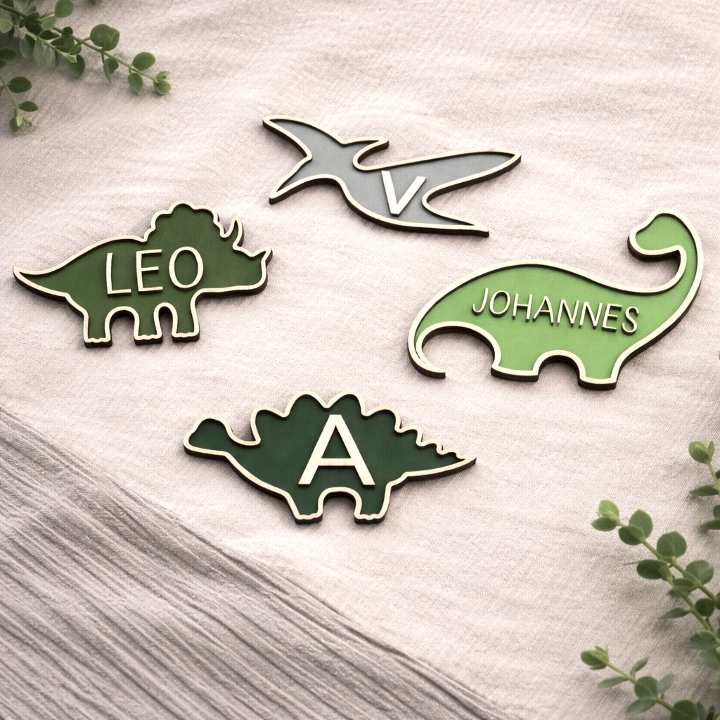 Personalisierte Dino-Namensschilder – für kleine Abenteurer!