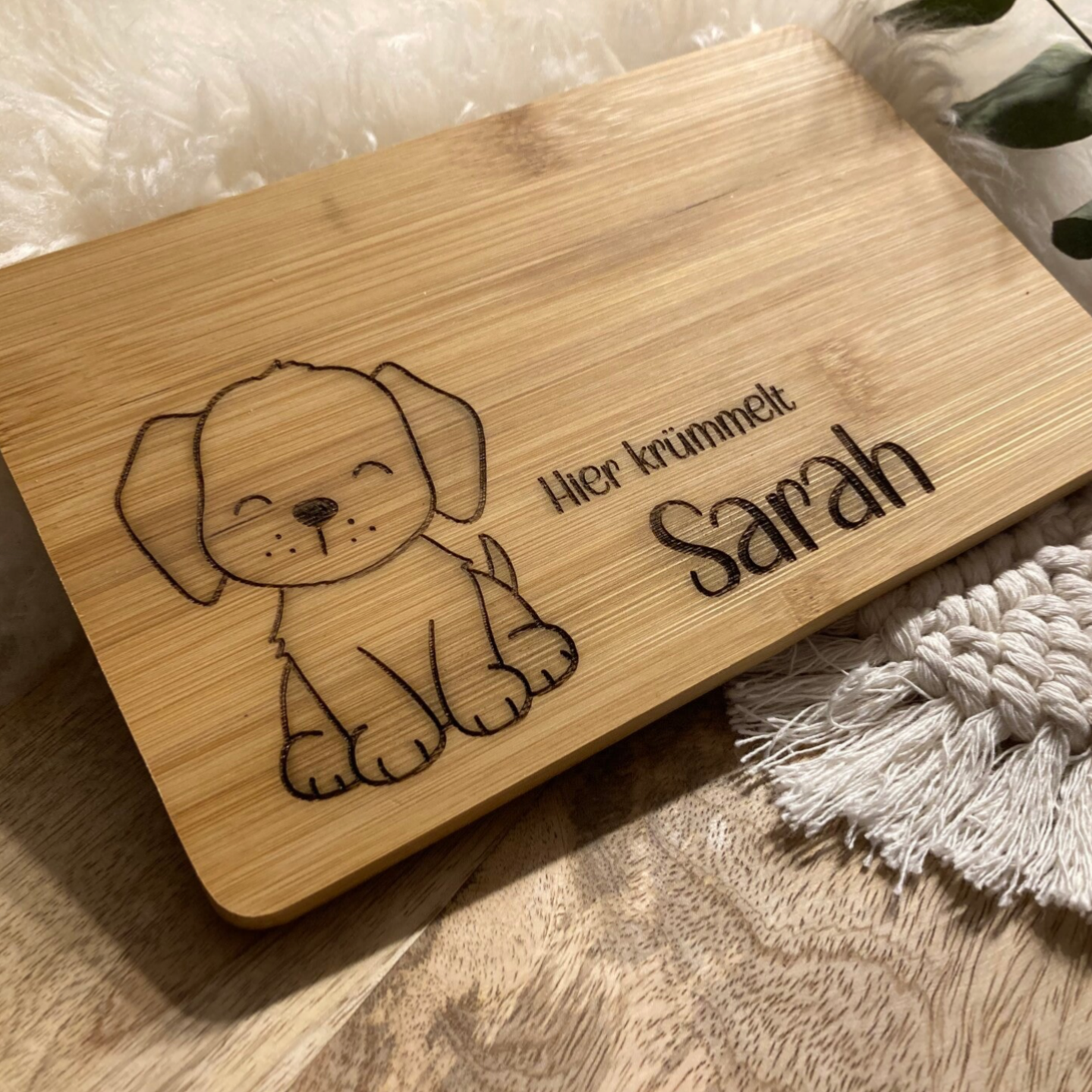 Frühstücksbrett "Tiermotive", personalisiert