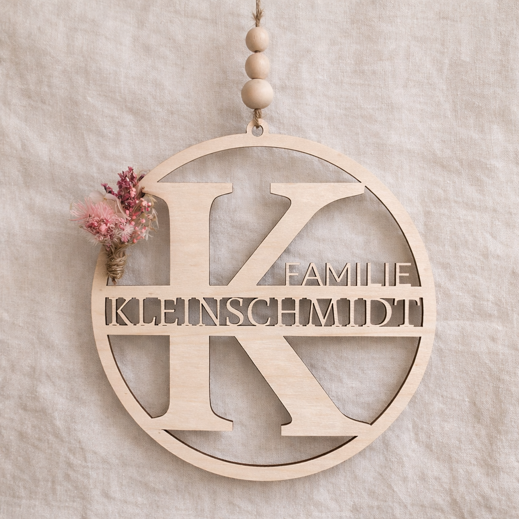 Personalisiertes Familienschild „Kleinschmidt“