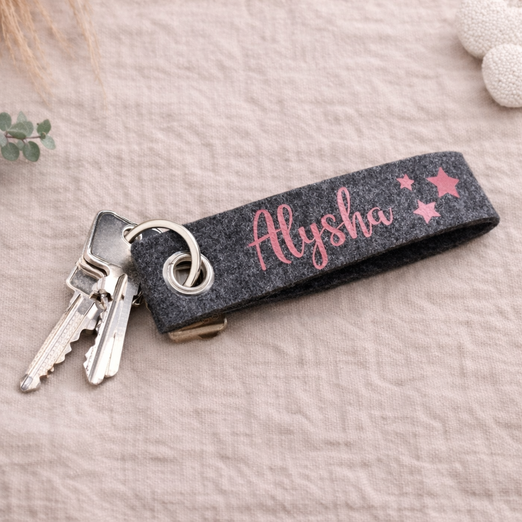 Schlüsselanhänger Filz, personalisierbar