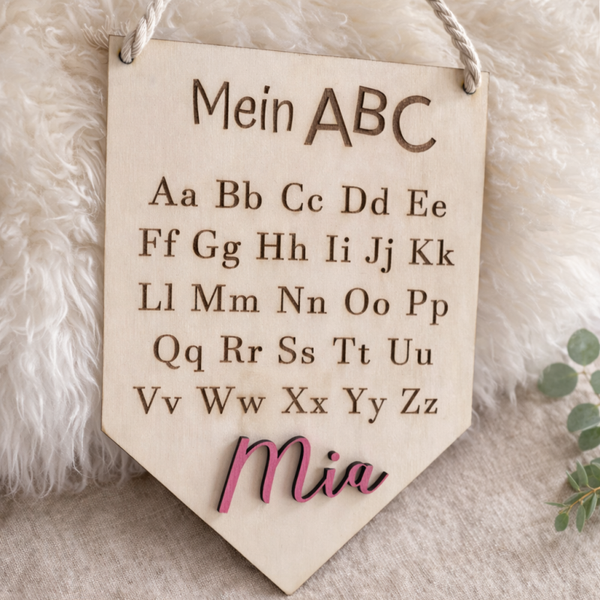 ABC-Wimpel zur Einschulung – personalisiert