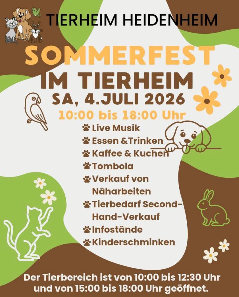 Sommerfest Tierheim Heidenheim mit Tombola