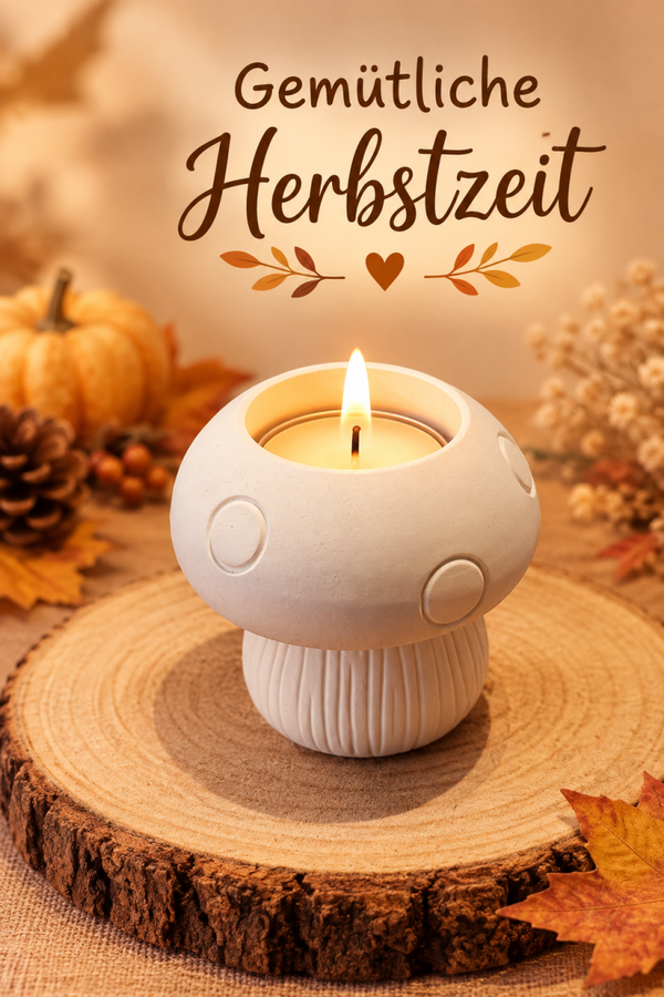Fliegenpilz für Teelicht und Stabkerze