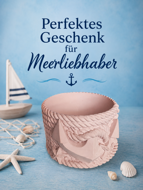 Kerzenschale Seil mit Anker für große Teelichter
