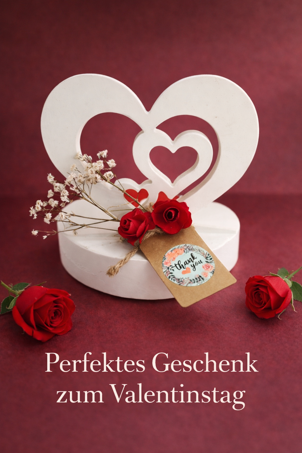 Teelicht mit Herzeinschieber