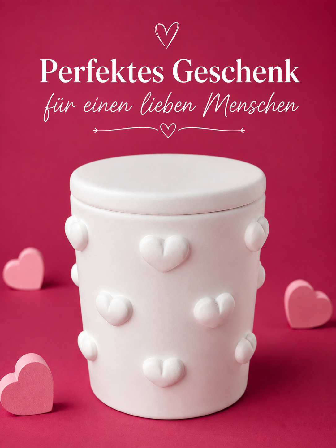 Dose mit Herzen und Deckel