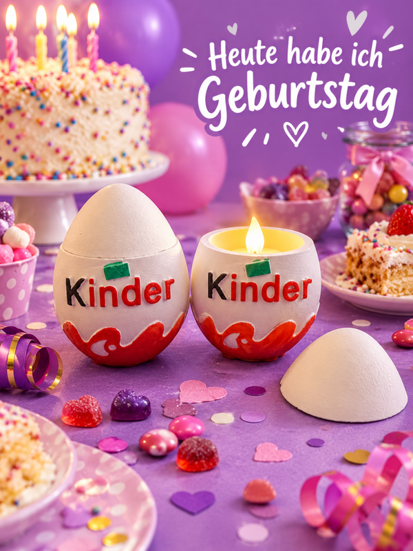 Überraschungsei als Teelicht und Geschenk für Geld/Schmuck
