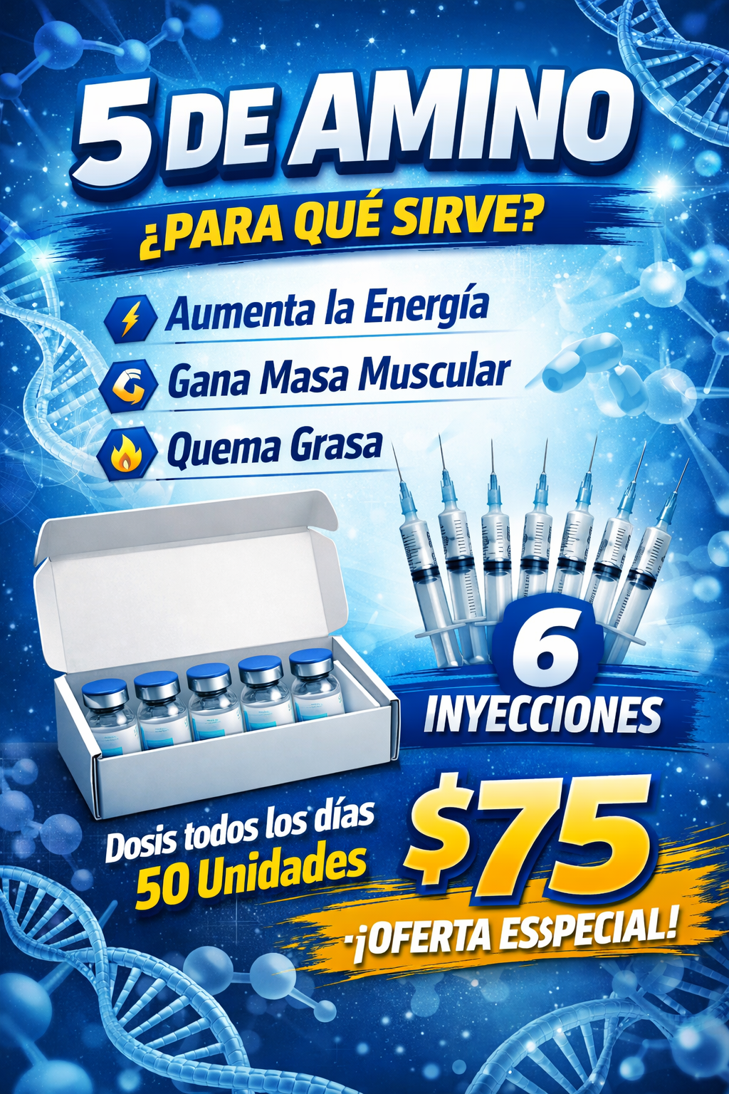 5 amino/ 6 inyecciones