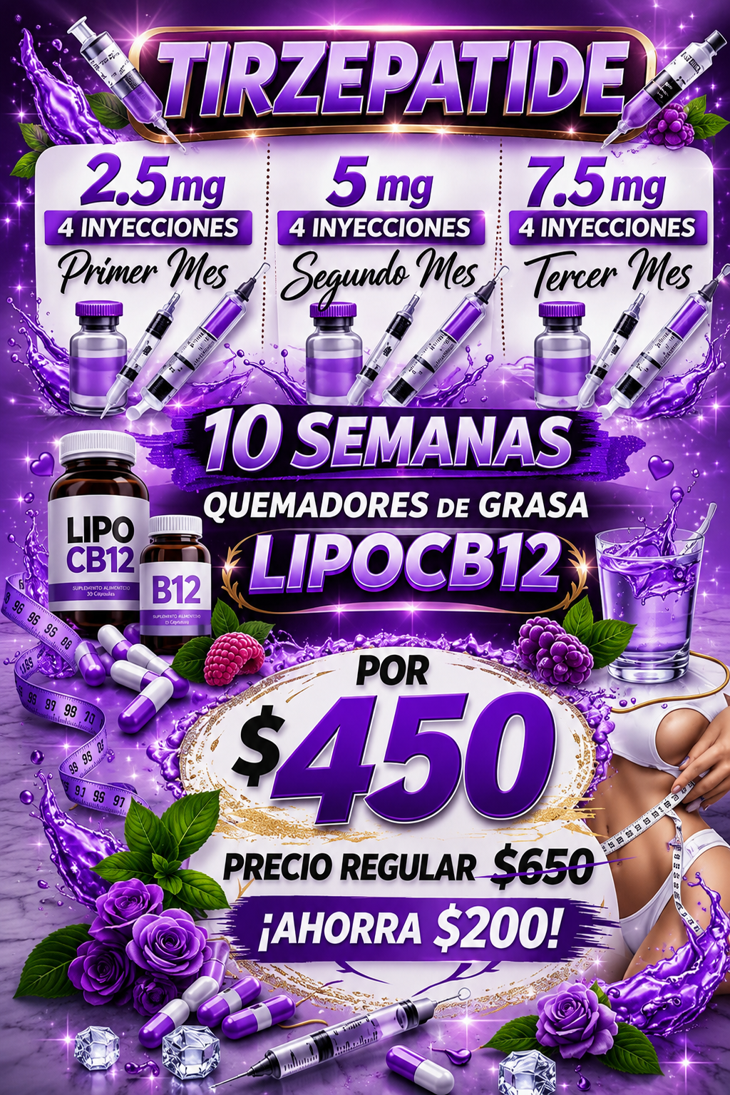 Combo 3 meses Tirzepatide