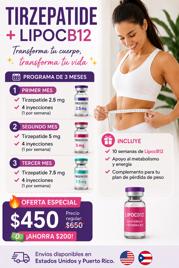 Combo 3 meses Tirzepatide