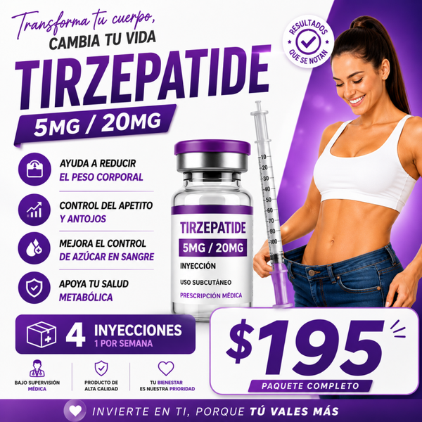 Tirzepatide dosis 5/20mg (1 mes)