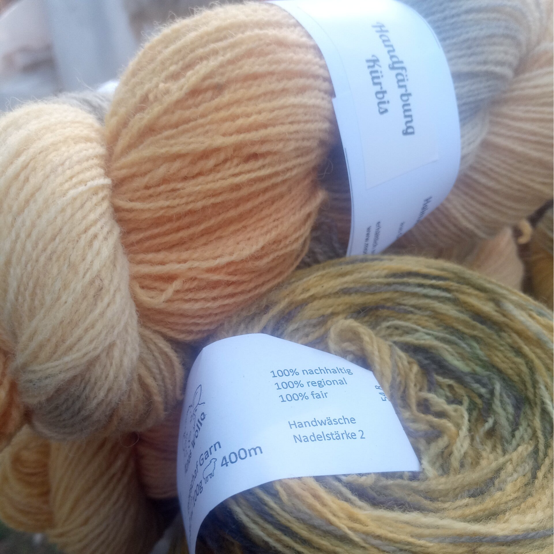 Handfärbung Kürbis