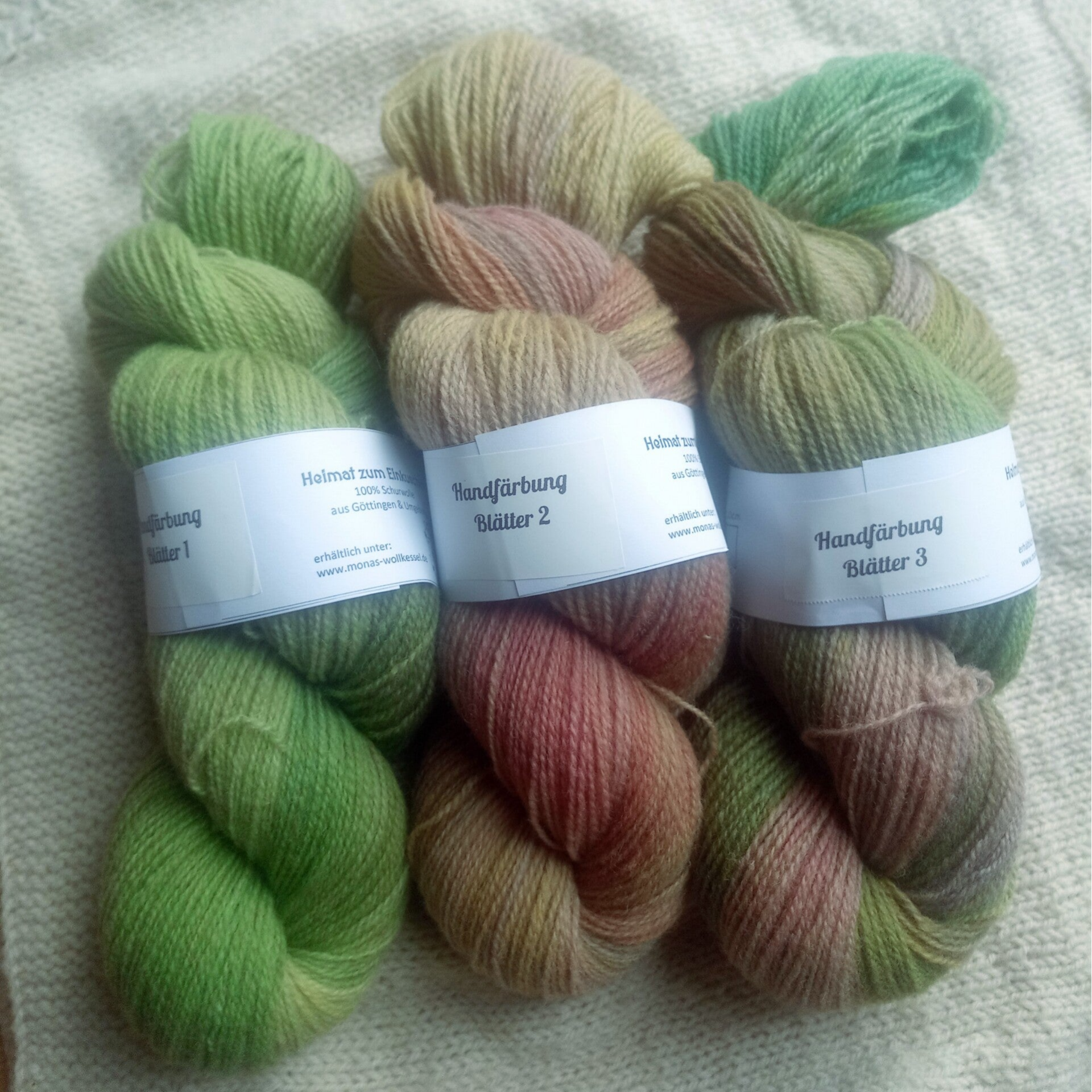 Handfärbung Blätter