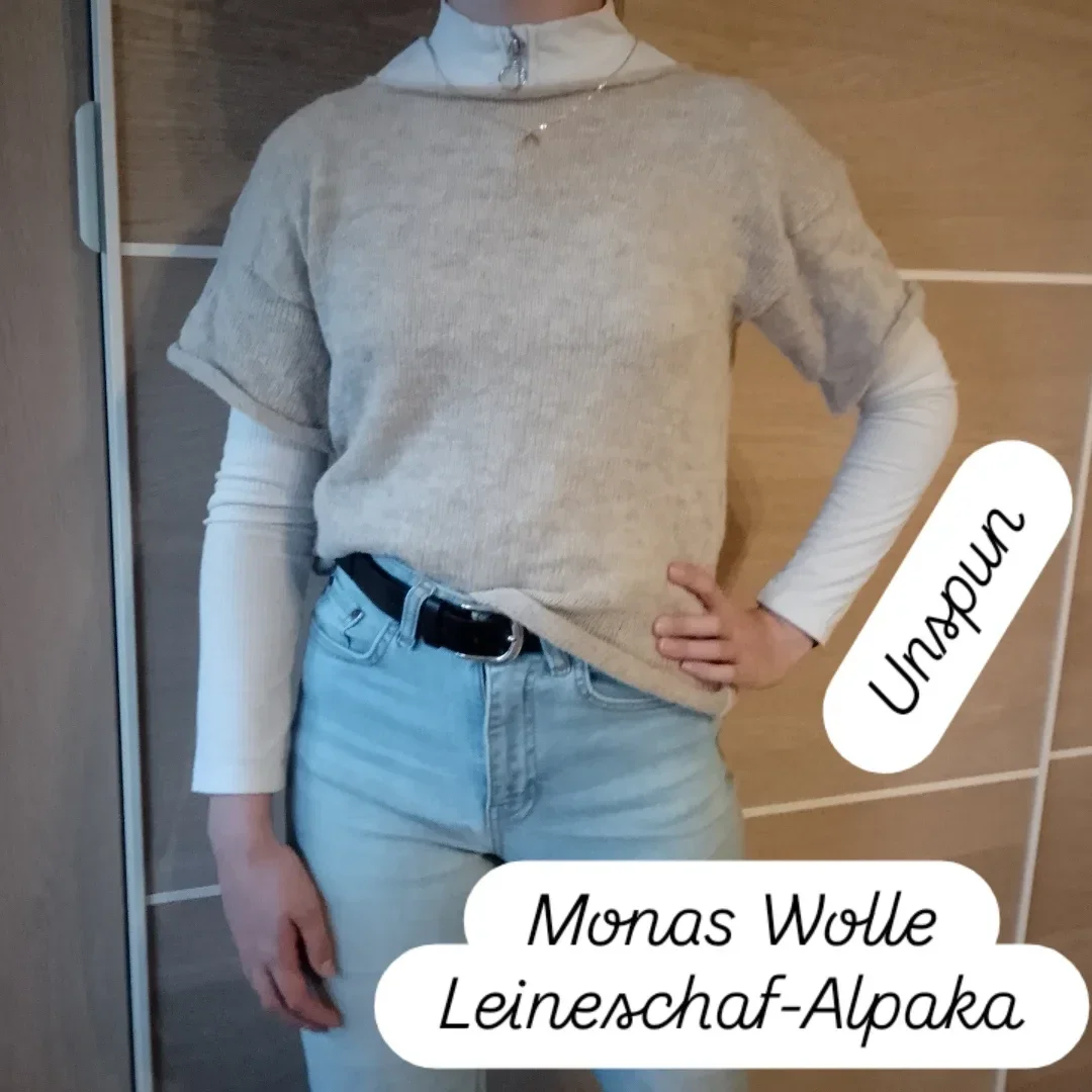 Monas Wolle Leineschaf-Alpaka Garn - unspun