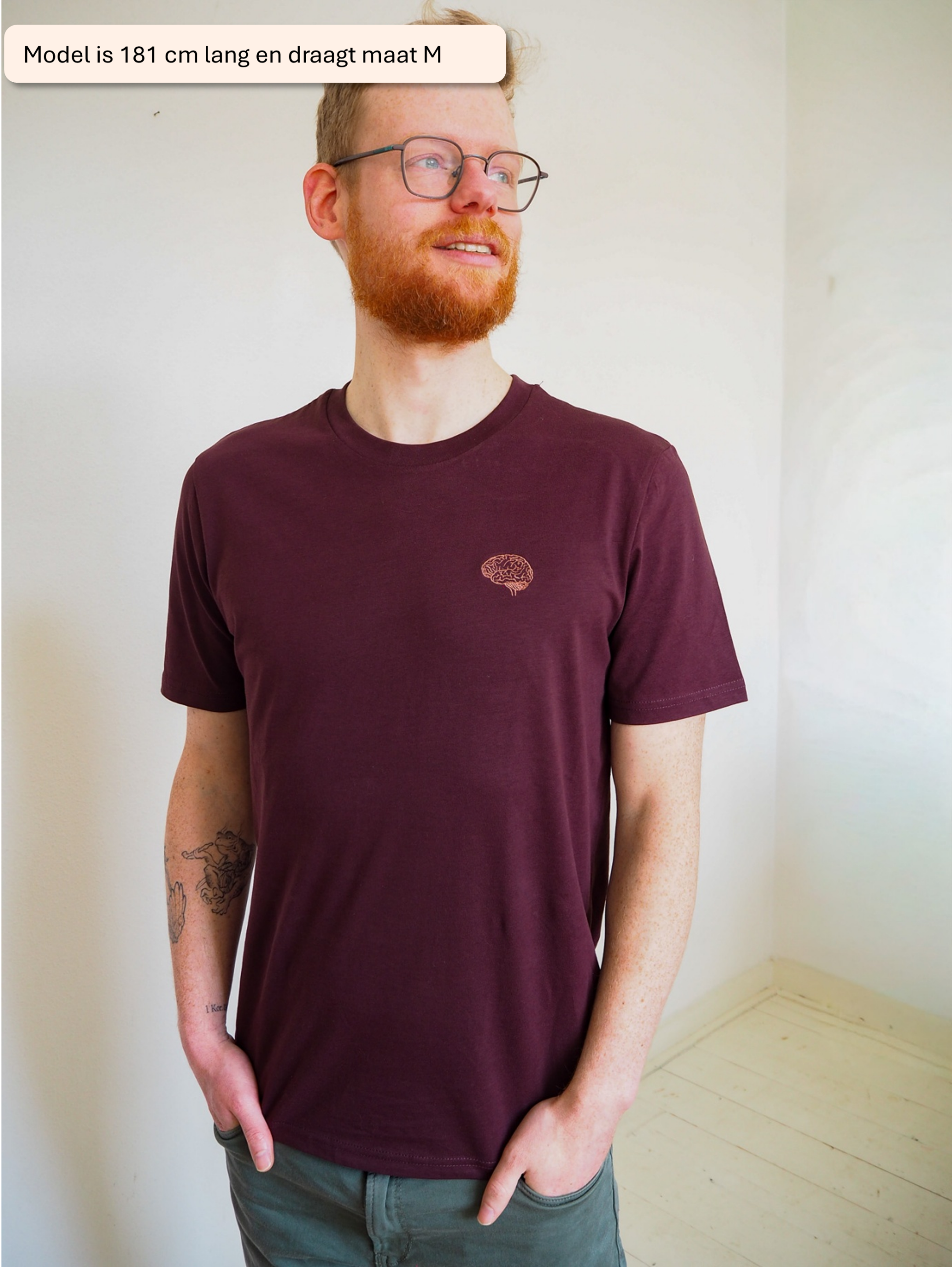 T-shirt | Zelf samenstellen | Red Brown