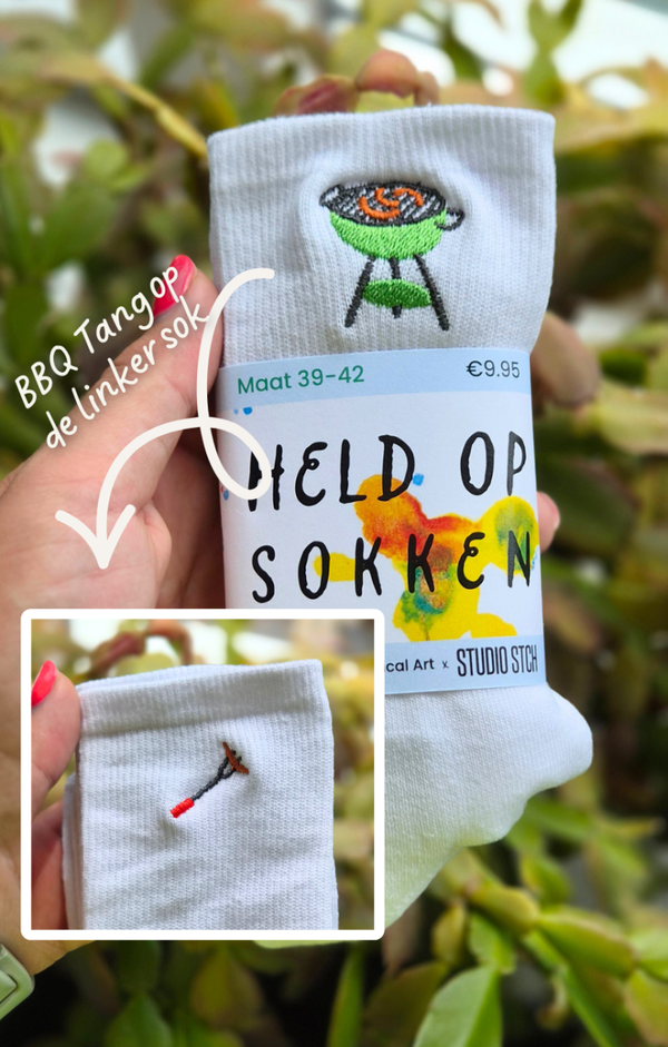 Sokken met Geborduurde BBQ | Studio STCH x Sieben Medical Art