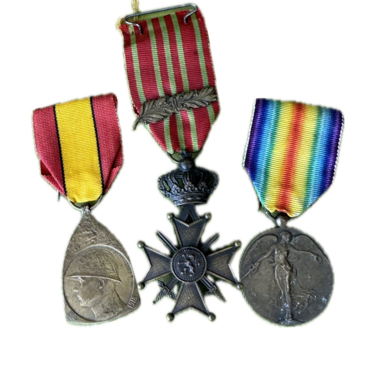 Original set of 3 medals 1914-1918 from a Belgian soldier
