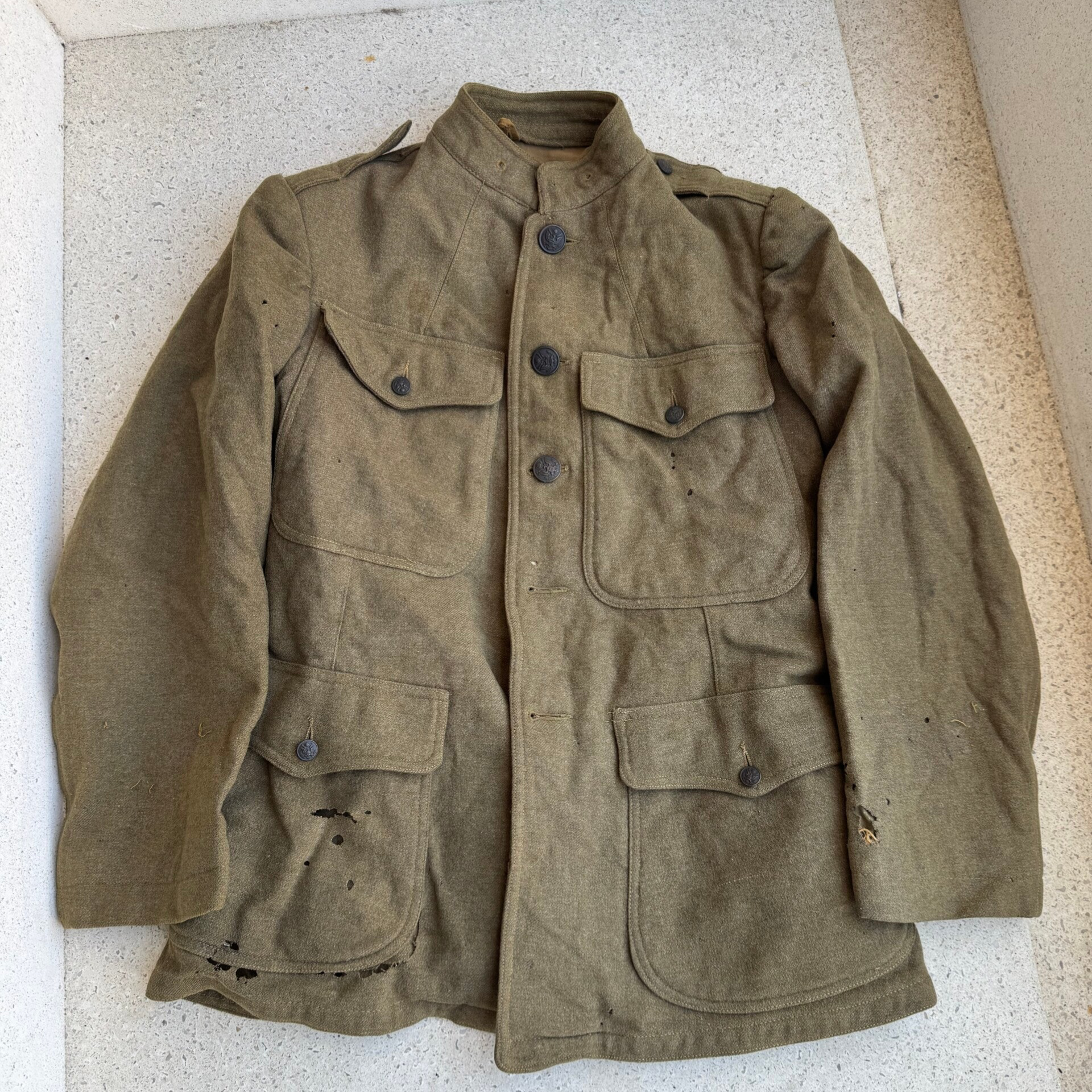 Wo1 Amerikaanse jas 1918 ( zoldervondst Verdun ! )