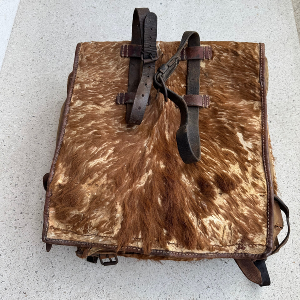 Wo1 Duitse rugzak met zak voor tent piketten ZELFDE REGIMENT !