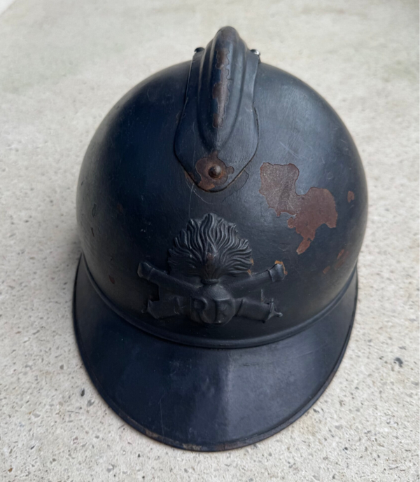 Wo1 Franse artillerie helm compleet