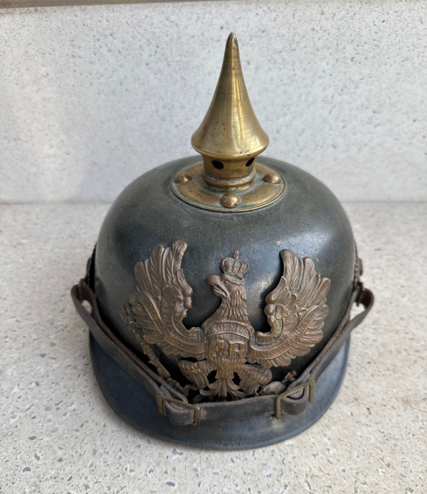 Wo1 Duitse pinhelm ersatz metaal