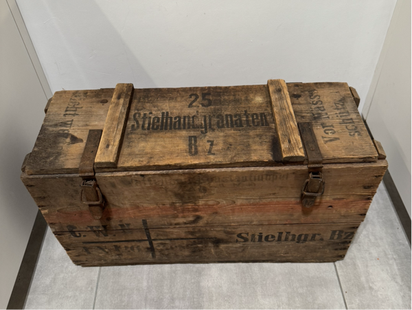 Wo1 Duitse kist voor steelgranaten