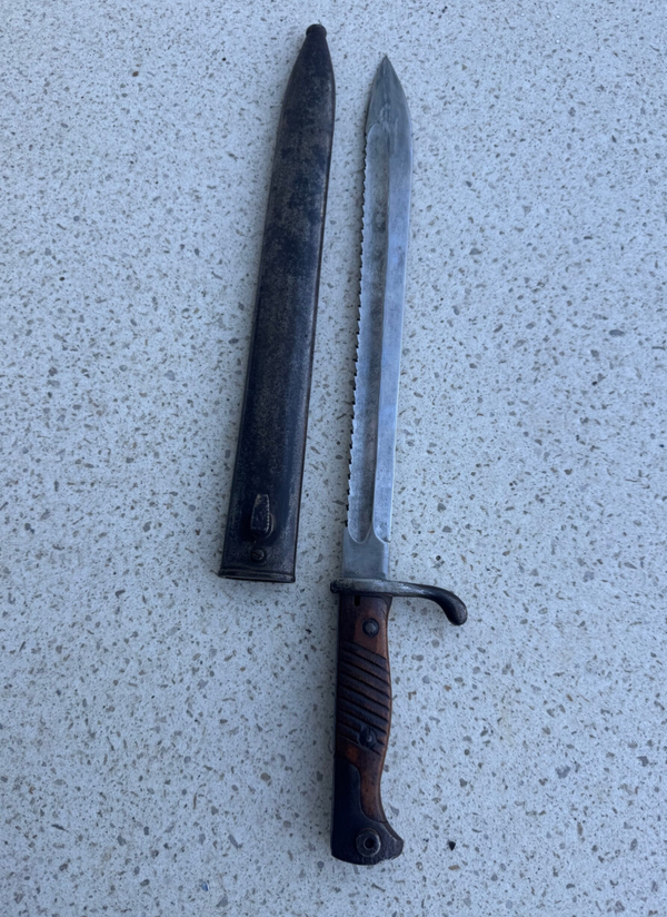 Wo1 Duitse butcher zaagtand bajonet 1917