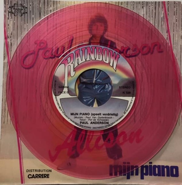 Vinyl Singel Allison/MijnPiano in ROZE Vinyl Collectors Item