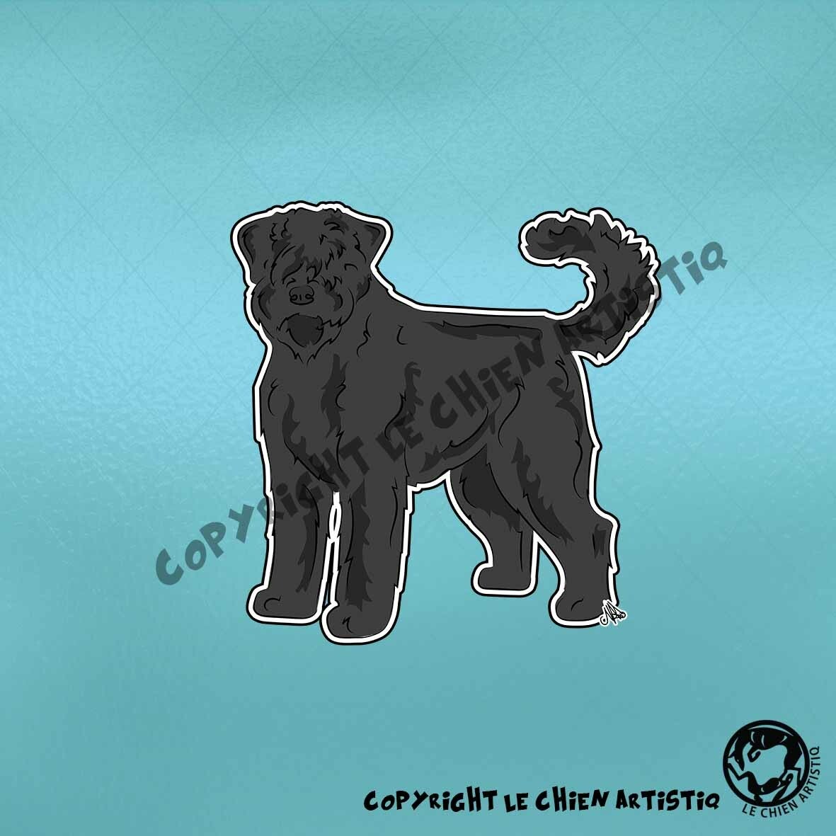 Bouvier des Flandres ! COMIC sticker !