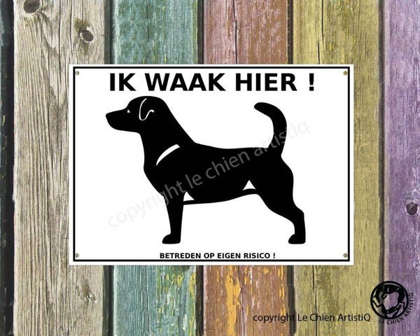 Jack Russell Terrier gladharig ! silhouet ! waakbord ( ook in meervoud )