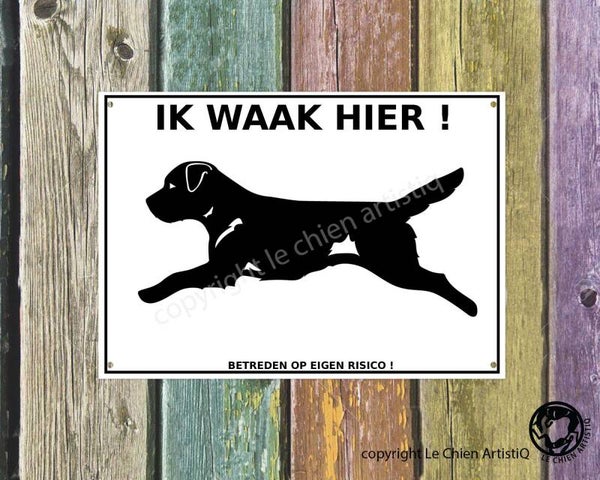 Border Terrier ! silhouet ! waakbord ( ook in meervoud )
