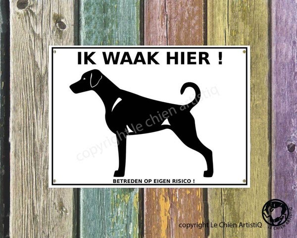 Dobermann ! silhouet ! waakbord ( ook in meervoud )