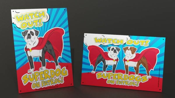 Old English Bulldog ! SUPERHOND! waakbord ! drie kleurslagen !