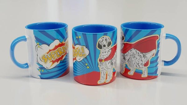 Engelse Setter SUPERDOG beker! blue en red belton!