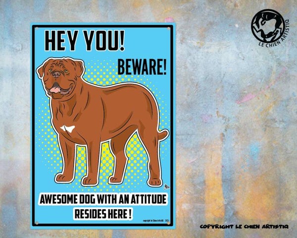 Bordeaux Dog / Dogue Du Bordeaux ! waakbord COMIC !