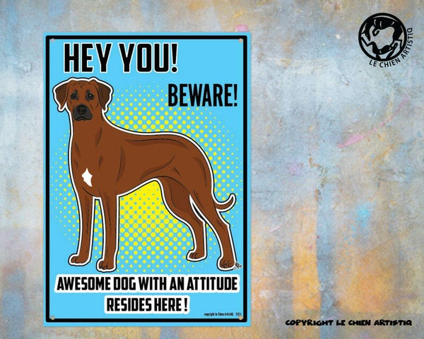 Rhodesian Ridgeback ! waakbord COMIC !