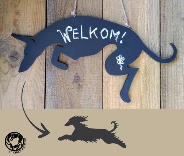 Afghaanse Windhond coursing ! Design Krijtbord!