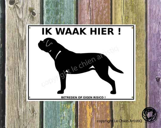 American Bulldog ! silhouet ! waakbord ( ook in meervoud )