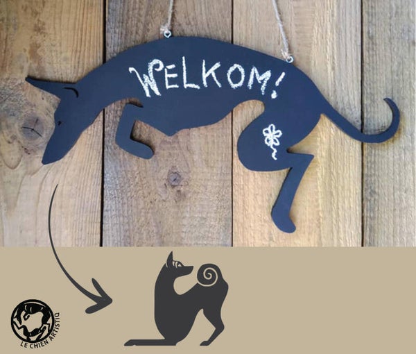 Basenji spelboog ! Design Krijtbord!